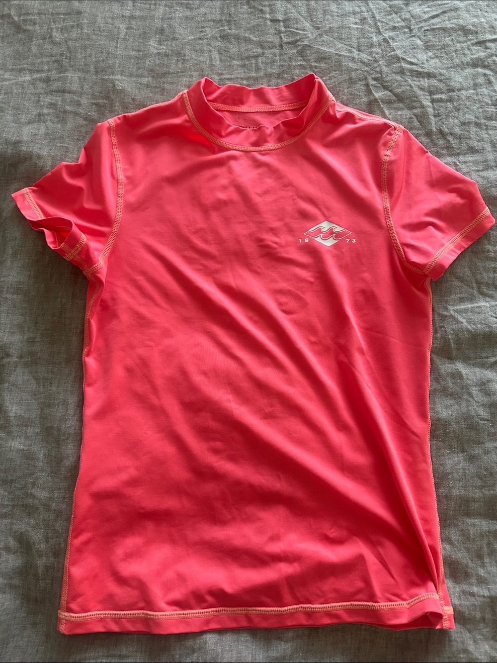 Billabong Pink Short Sleeve Swim Top
